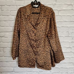 Cacique leopard satin style sleep top size 18/20